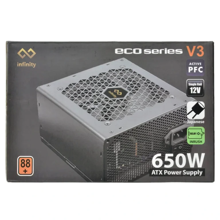 Nguồn máy tính Infinity Eco V3 650W – Active PFC – Single Rail