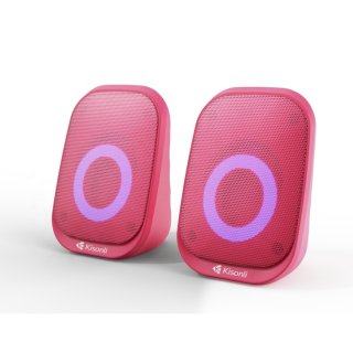Loa vi tính Kisonli X7 2.0 LED - Hồng