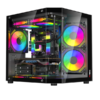 Case Magic Cubi-M Elite (M-ATX - Kèm 3Fan RGB) - Black/Đen