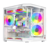Case Magic Cubi-M Elite (M-ATX - Kèm 3Fan RGB) - White/Trắng