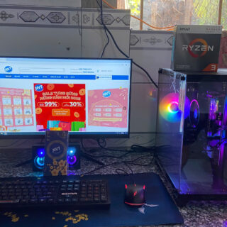 Góc PC Gaming NVT 76 – T1/2025 (B450/ Ryzen 3 3200G/ 16GB/ NVMe 256GB/ Onboard Vega 8/ 650W/ LCD 24inch 100Hz)