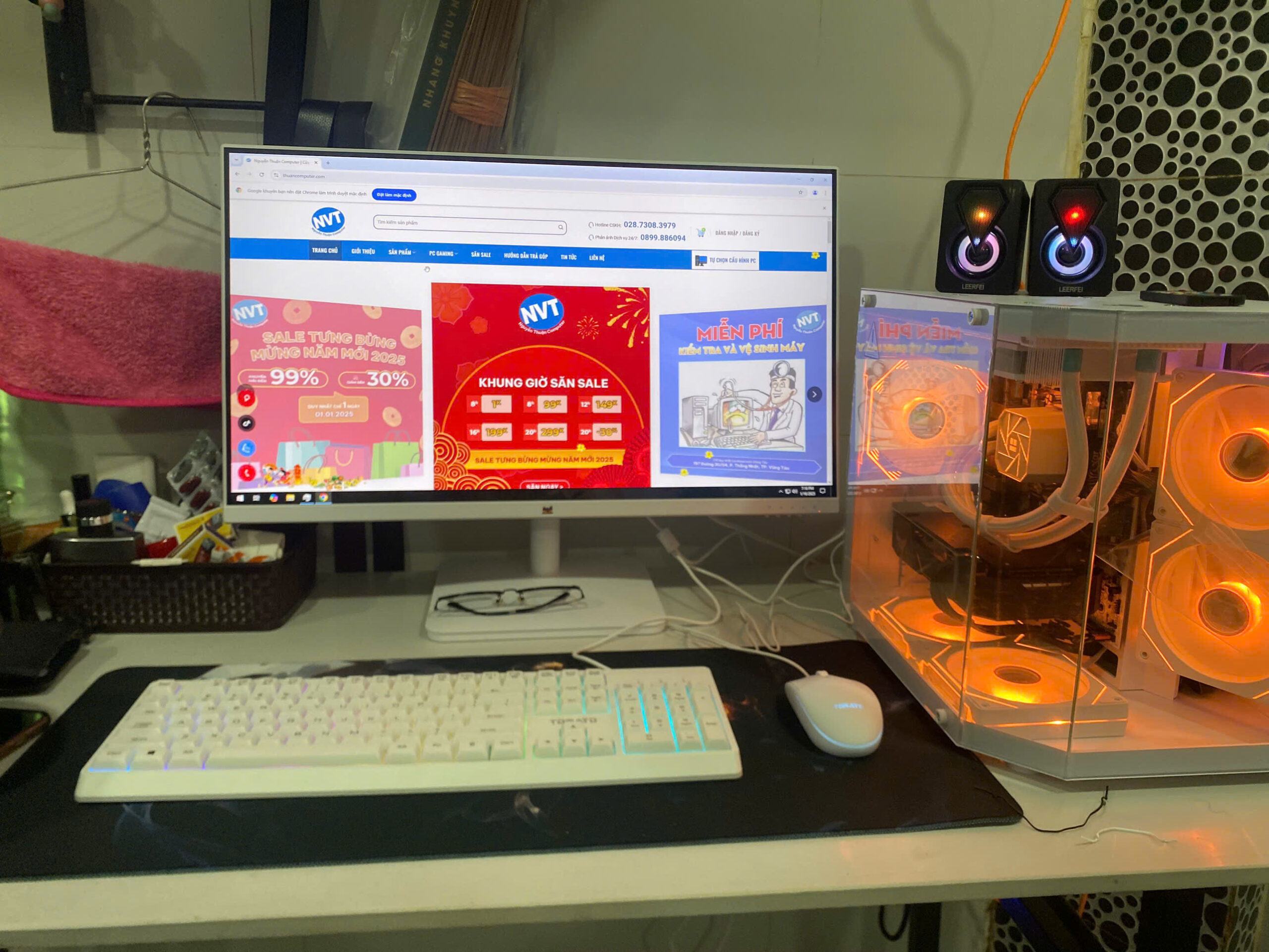 Góc PC Gaming NVT 80 – T1/2025 (B760/ i5 13400F/ 16GB/ NVMe 512GB/ RTX 2060 6GB/ 650W/ LCD 27inch 100Hz)