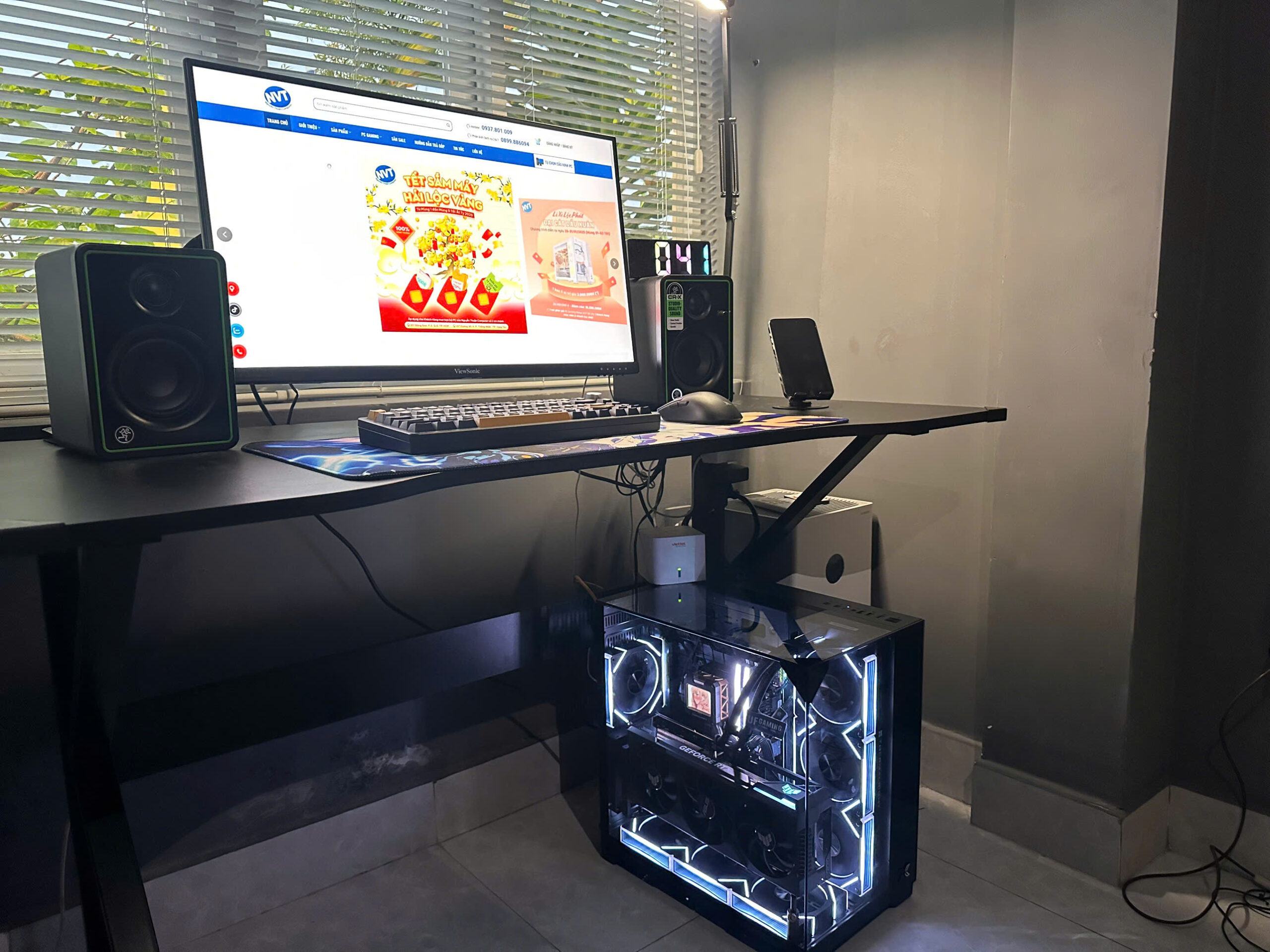 Góc PC Gaming NVT 86 – T2/2025 (Z790/ i7 14700F/ 32GB/ NVMe 1TB/ RTX 4080 Super 16GB/ 1000W/ LCD 27inch 180Hz)