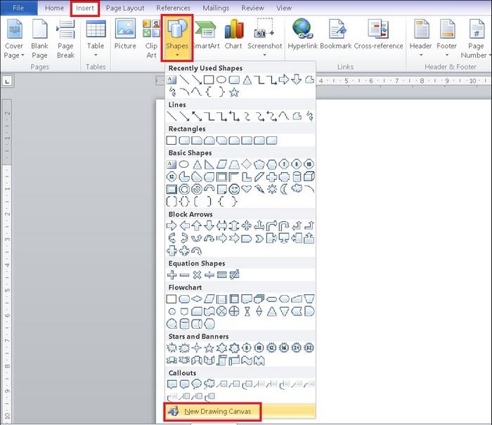 Drawing Tools là cách làm sơ đồ trong word chuyên nghiệp 