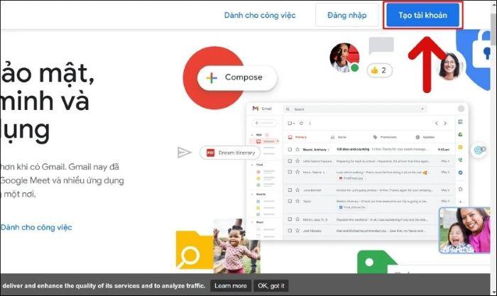 cách tạo tài khoản gmail