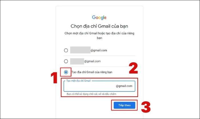 cách tạo tài khoản gmail