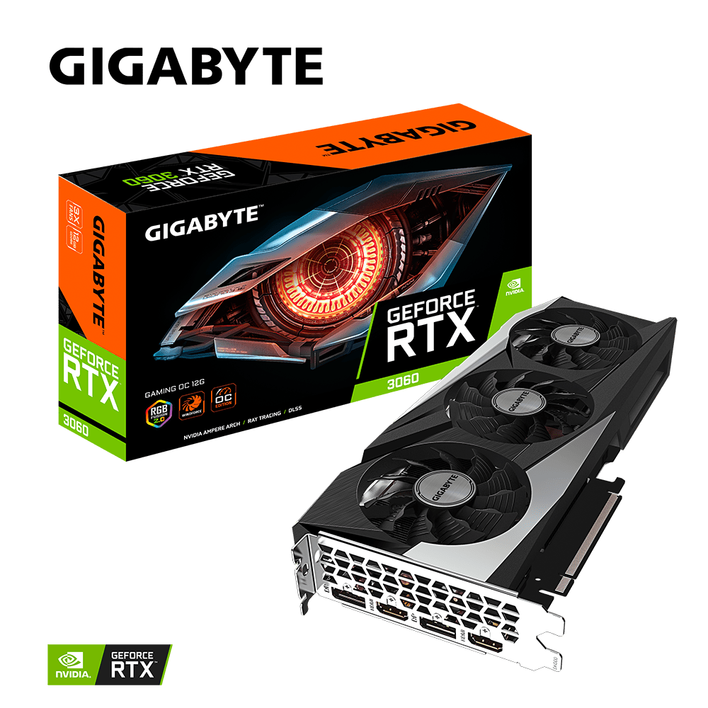 VGA Gigabyte GeForce RTX 3060 GAMING OC 12GB GDDR6