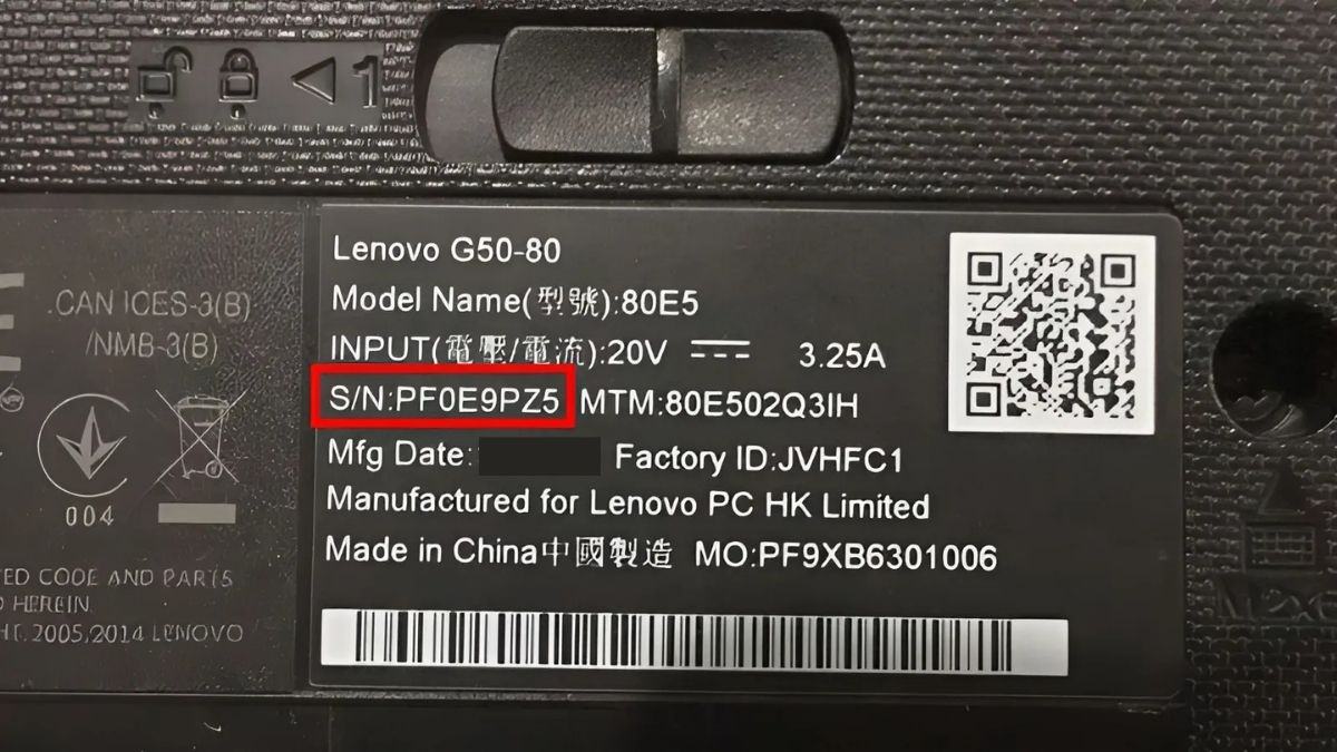 check bảo hành Lenovo 