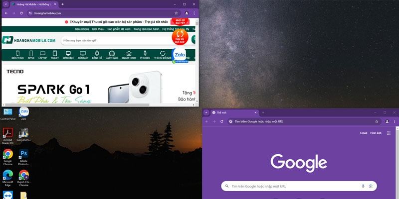Hướng dẫn chia đôi màn hình thông qua thanh Taskbar