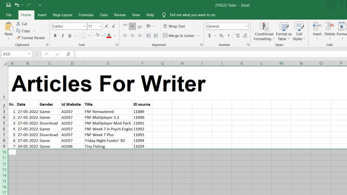 File Excel gọn nhẹ và dễ quản lý hơn khi dùng cách này
