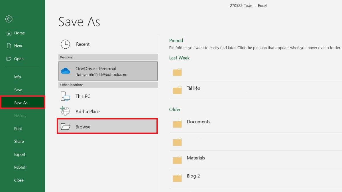 Giảm dung lượng file Excel 