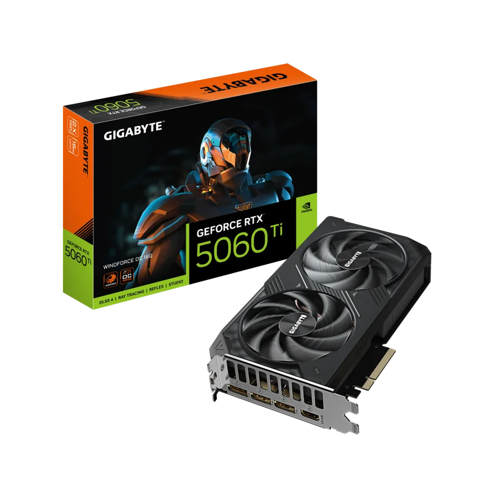 VGA Gigabyte GeForce RTX 5060 Ti Windforce OC 16GB GDDR7 (2Fan)