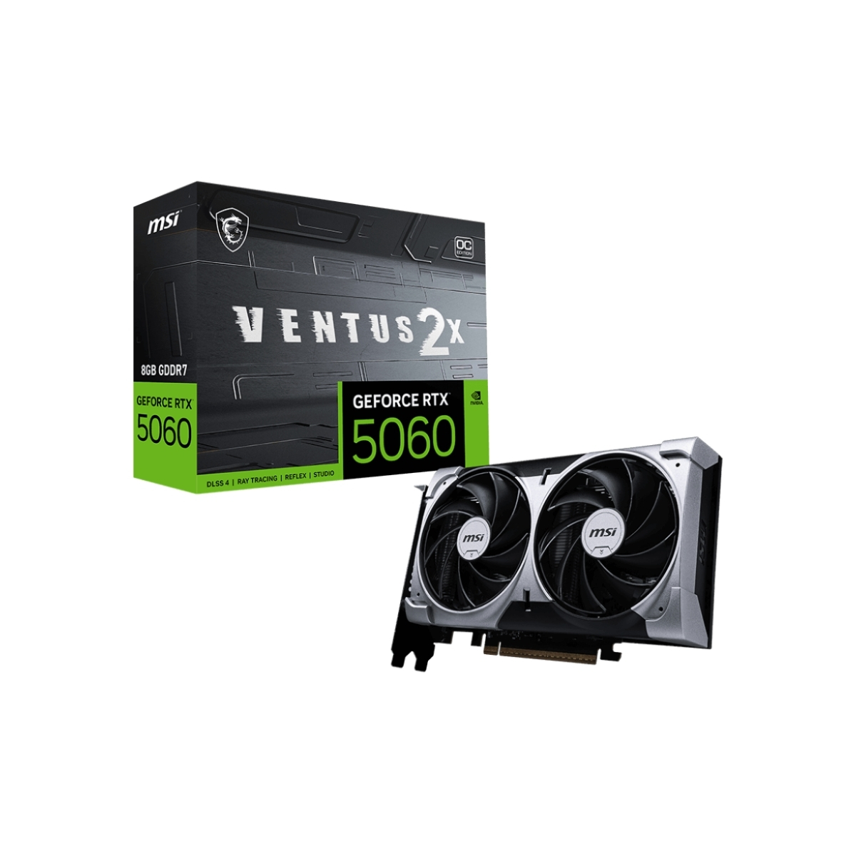 VGA MSI GeForce RTX 5060 Ventus 2X 8G GDDR7 OC