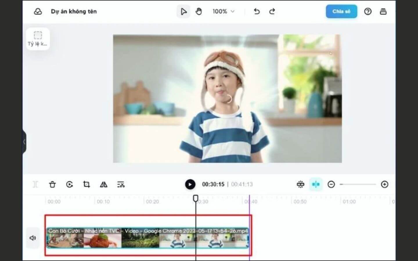Kéo hai thanh giới hạn ở hai đầu video để xác định đoạn cần cắt theo ý muốn. (Nguồn: Internet)