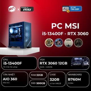 PC MSI i5-5060 ( i5-14400F | RTX 5060 8GB | RAM 32GB | SSD 500GB | 650W )