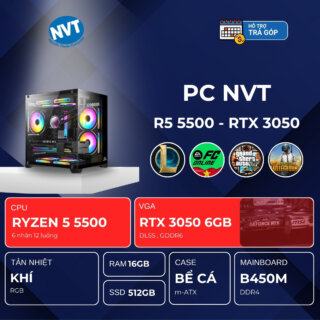 PC NVT AMD R5-OFFICE ( R5-5500GT | RAM 16GB | SSD 256GB | 550W )