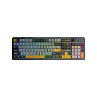 Bàn Phím Cơ Gaming AULA F108 PRO ( Đen + Xám + Vàng / Tri-mode / Hot Swap / Reaper Switch )