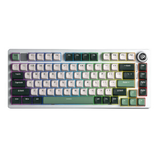 Bàn Phím Cơ Gaming LEOBOG Hi75C Pro Tri-Mode ( Xanh Lá Đậm + Trắng + Xanh lá / Hot Swap / Ice Vein switch  )