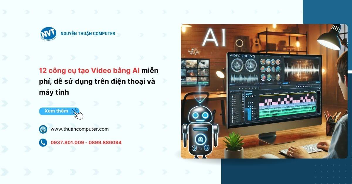 12 công cụ tạo video bằng AI miễn phí, dễ dàng trên điện thoại và máy tính