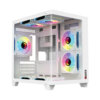 CASE MAGIC GM-02 CURVED White (M-ATX) – ( Kèm 3 Fan )