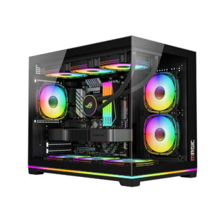 Case Magic GM-06L PRO Black ( M-ATX, Dải Strip RGB/ARGB )