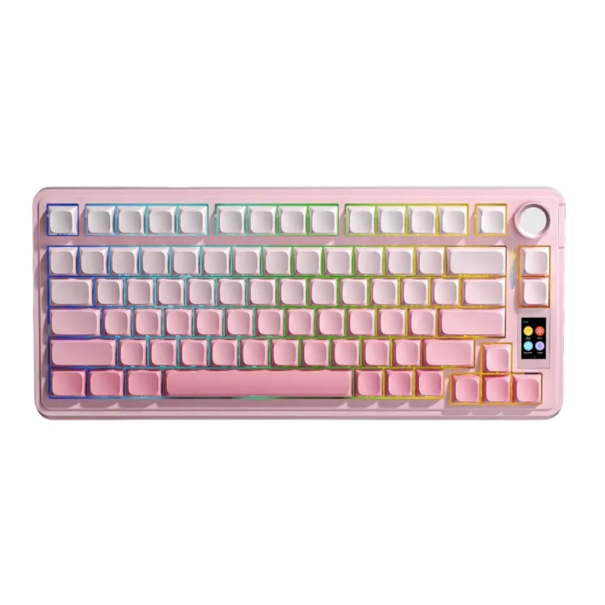 Bàn phím cơ Gaming AULA S75 Pro Tri-Mode ( Hồng Gradient / 80 Phím / Hot Swap / Grey Wood V3 Switch )