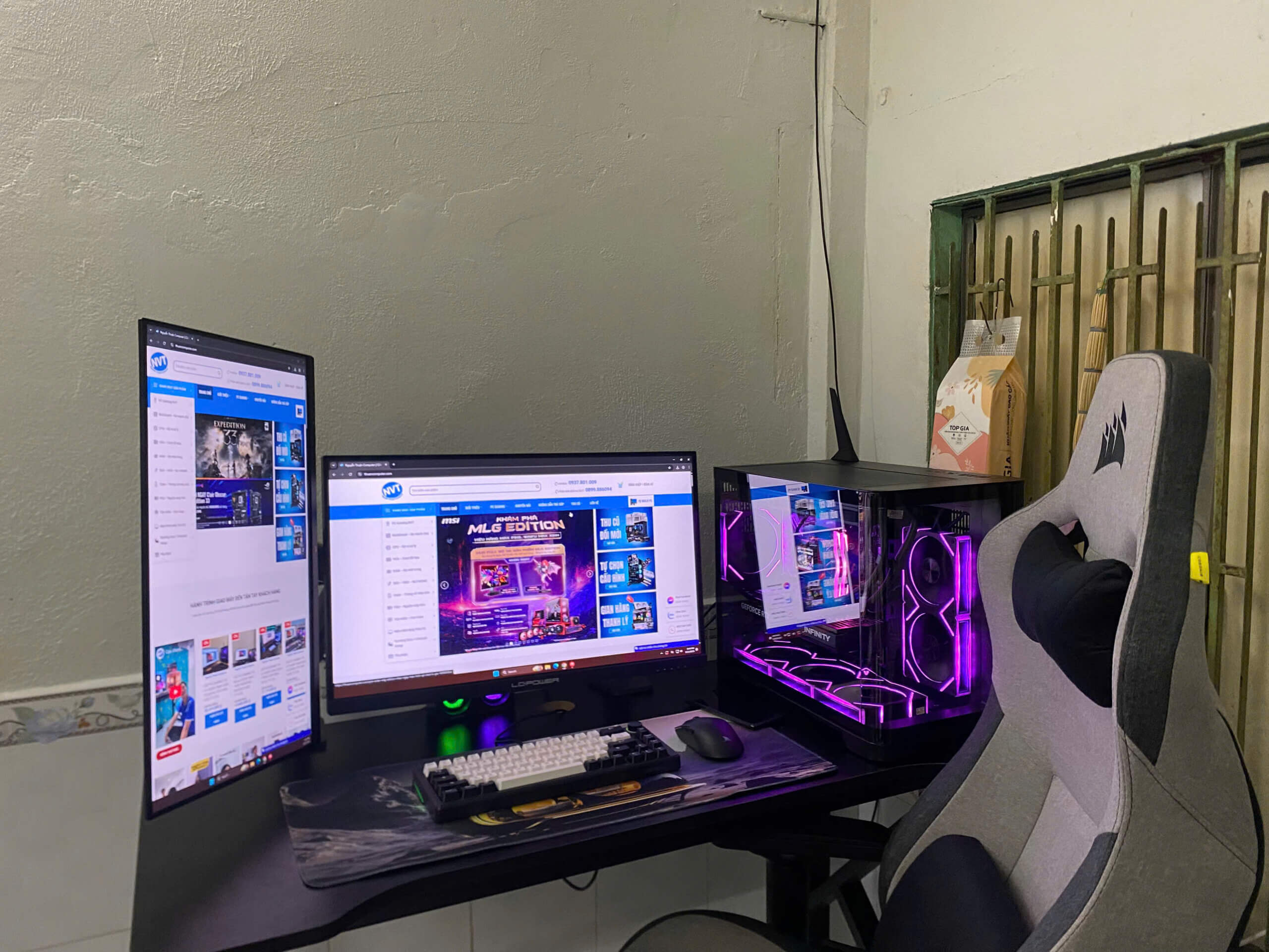 GÓC PC GAMING 119: i5 14600KF | RAM 32GB | 1TB M2 | RTX 5060 8GB ( T12/25 )