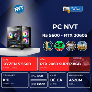 PC NVT AMD R56-2060S ( R5-5600 | RTX 2060 SUPER 8GB | RAM 16GB | SSD 256GB | 650W )