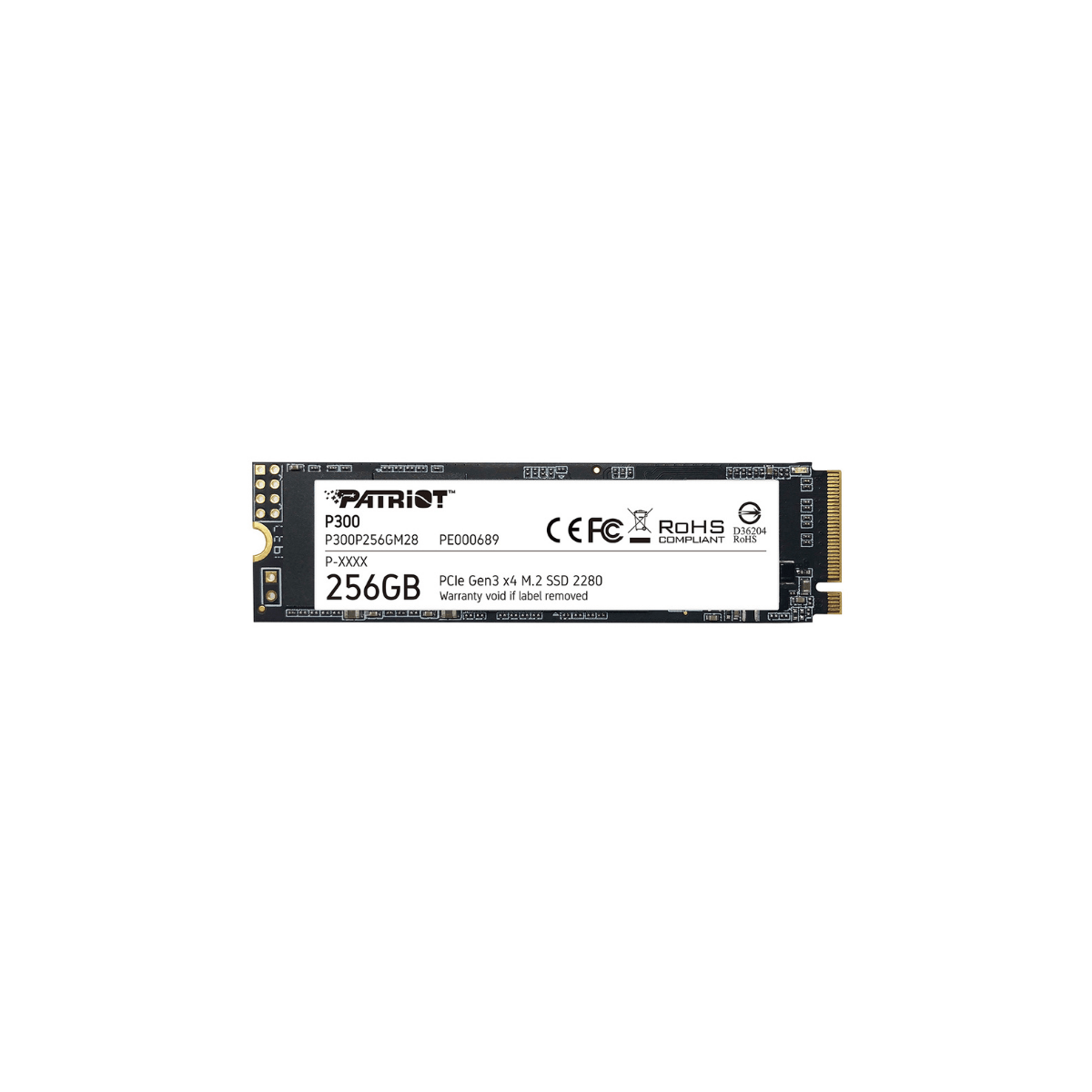 SSD PATRIOT 256G P300 M.2 2280 NVMe Gen 3×4 P300P256GM28 (1700MB/s – 1100MB/s)
